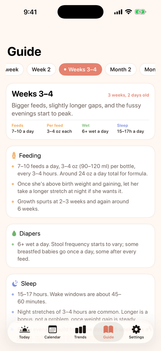 Guide screen