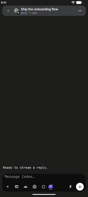 A short recording of a chat: a message is sent and the reply streams in