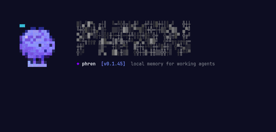 phren splash: the wordmark decrypts into place